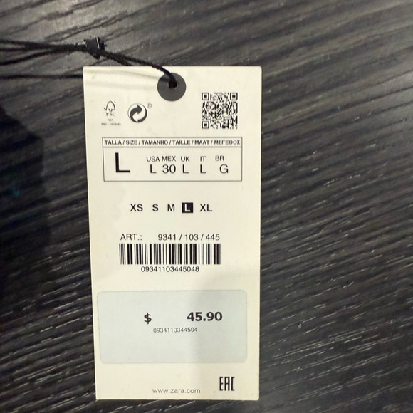 Zara Teal and Black Sequin Top - Picture 7 of 7